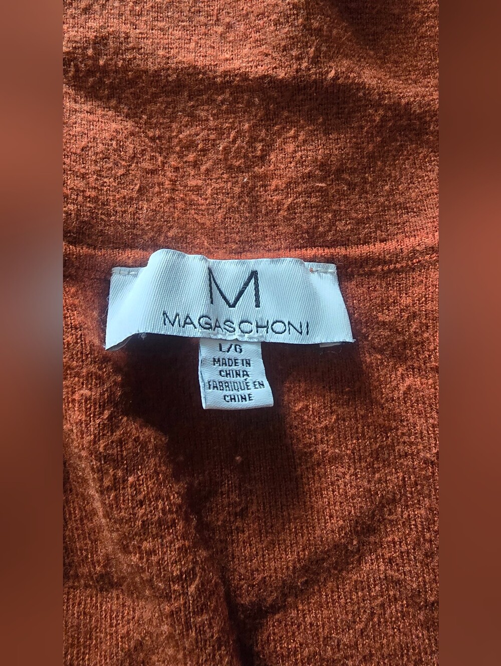Magaschoni Womens Rust-Brown Open-Front Belted Cardigan Duster - Picture 3 of 7